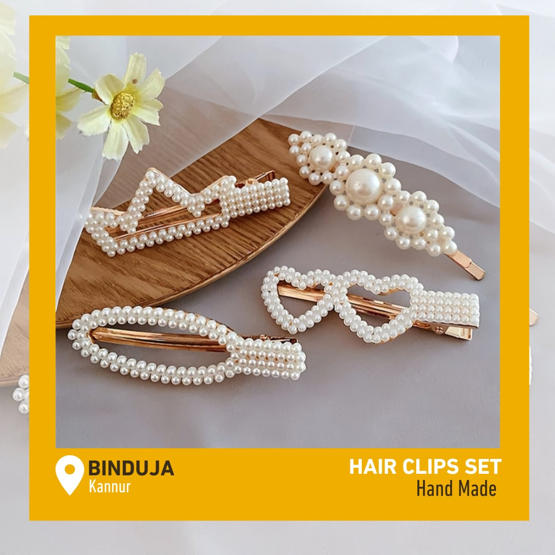 Elegant Pearl Hair Clips Set - EWSELLS